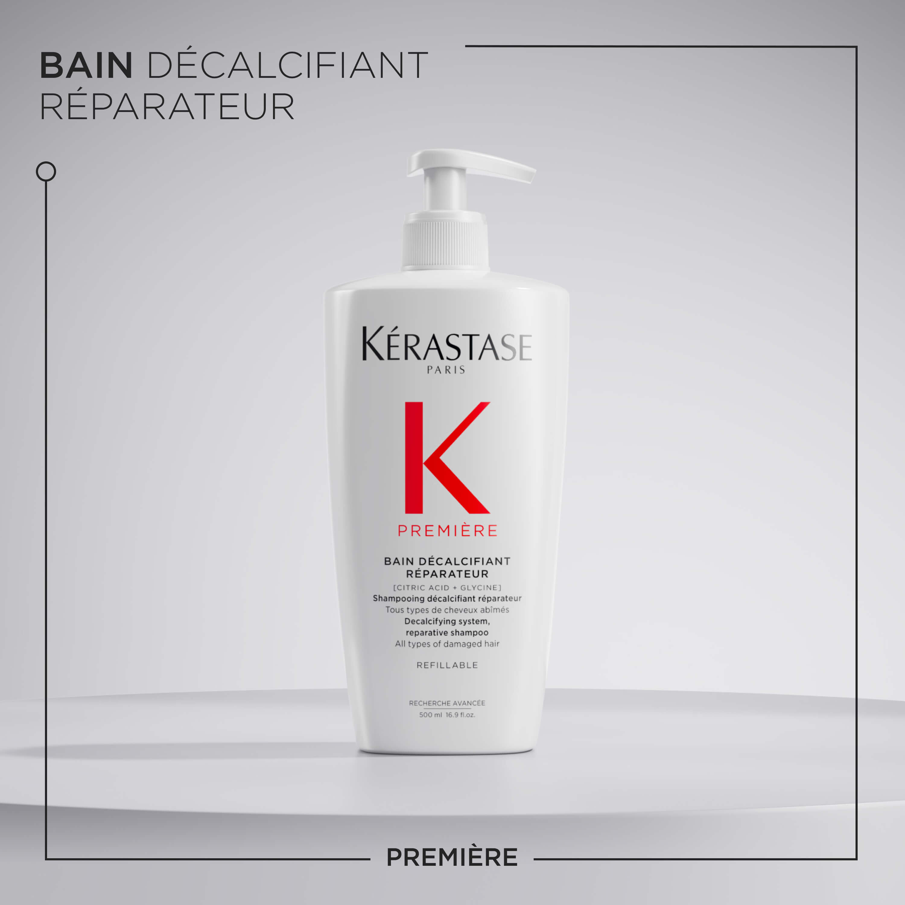 Champu Recargable 500ml Bain Decalcifiant Reparateur
