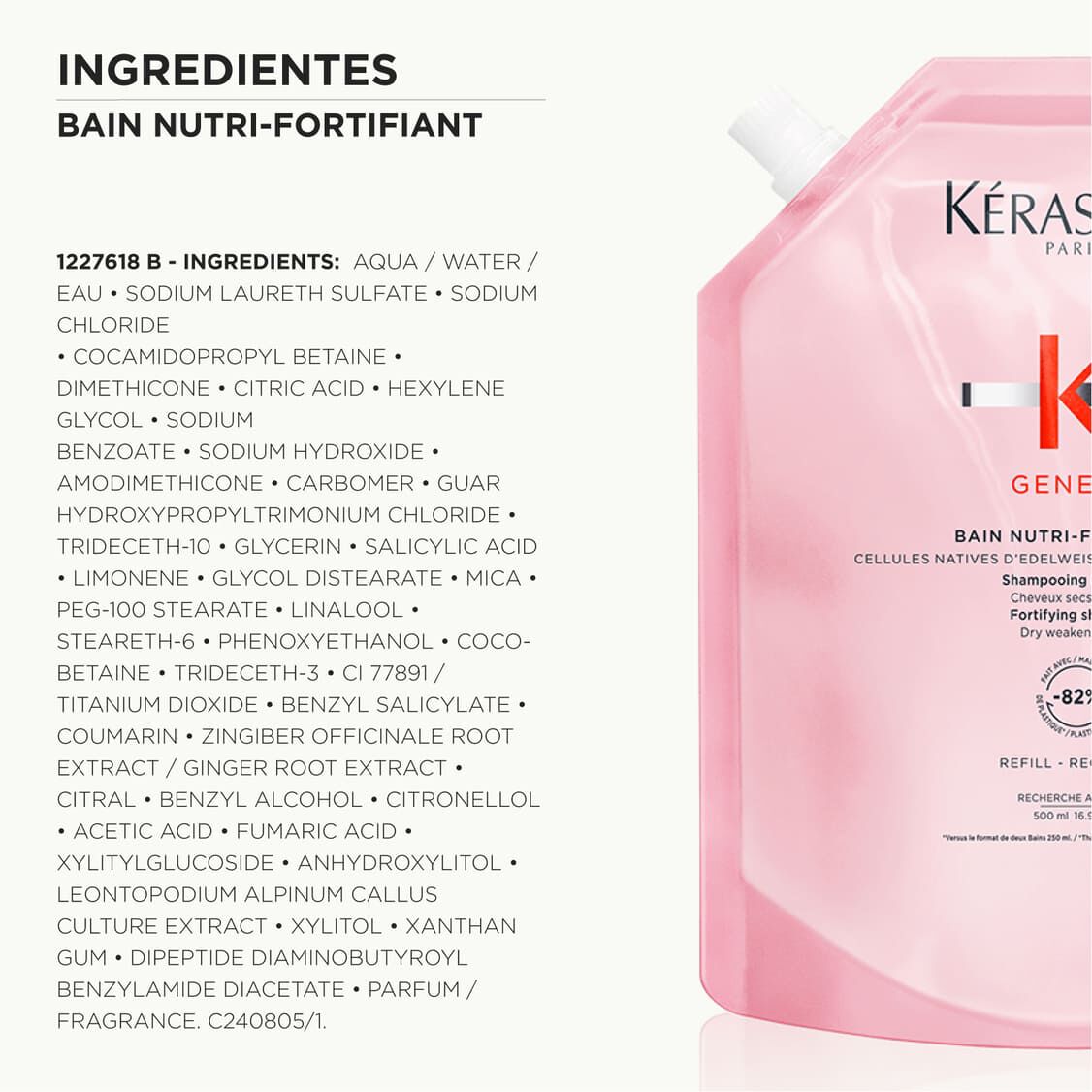 Recarga Champu 500ml Bain Nutri-Fortifiant