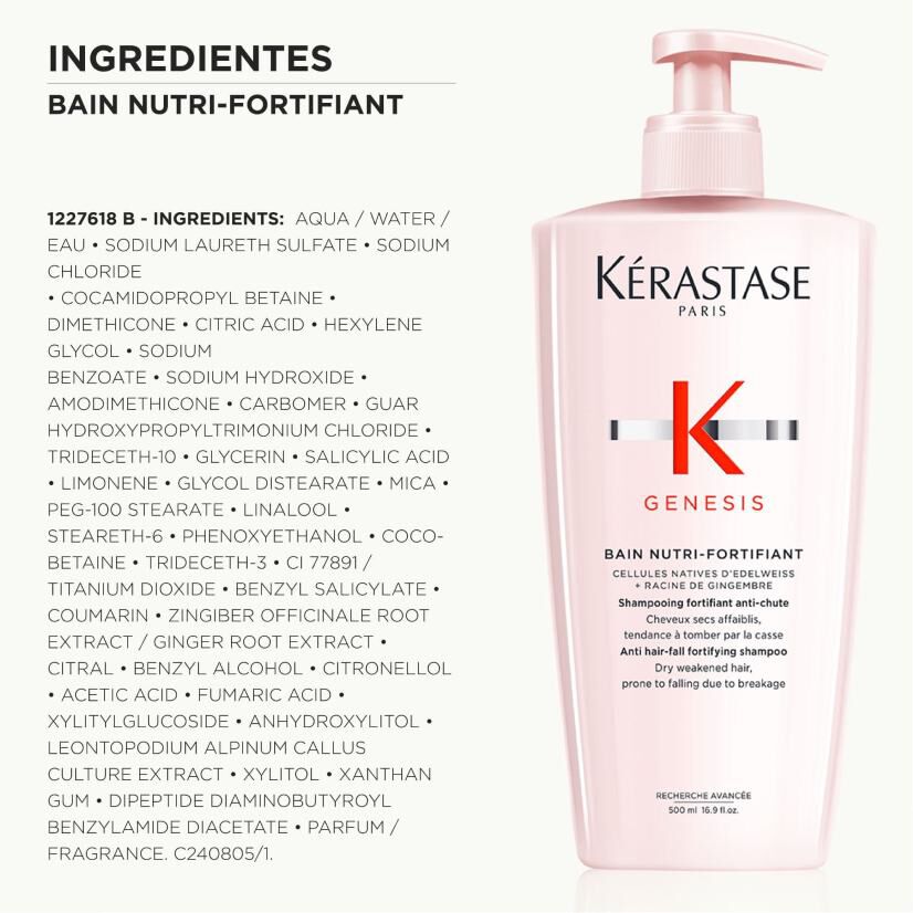 Champu Recargable 500ml Bain Nutri-Fortifiant