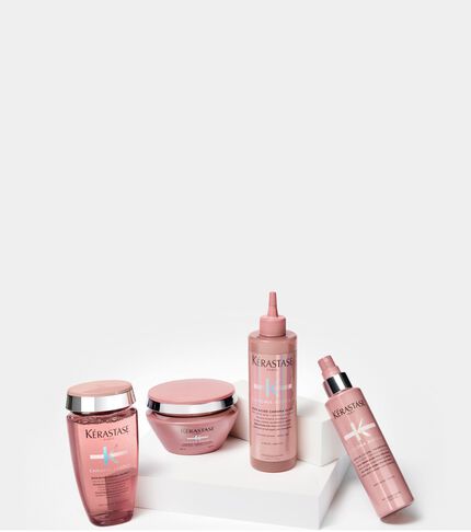 La gama Chroma Absolu sobre una base de cristal.