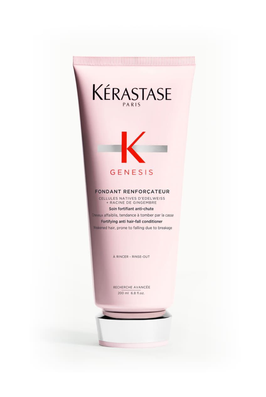 Tubo rosa del acondicionador Kerastase Genesis Fondant Renforcateur.