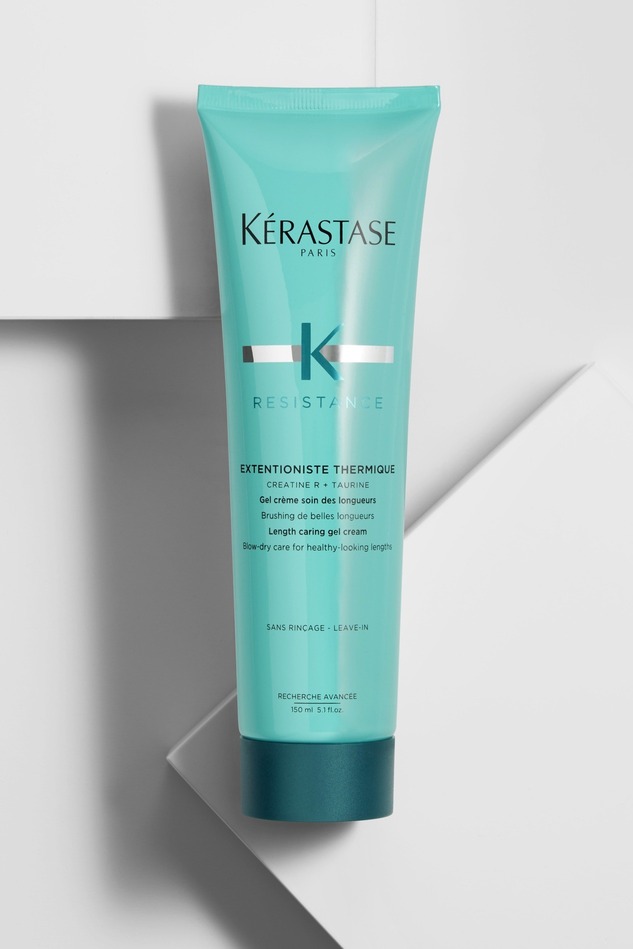 Gel para el cabello Kérastase Extentioniste Thermique, diseñado para proteger y cuidar el cabello alisado y largo.