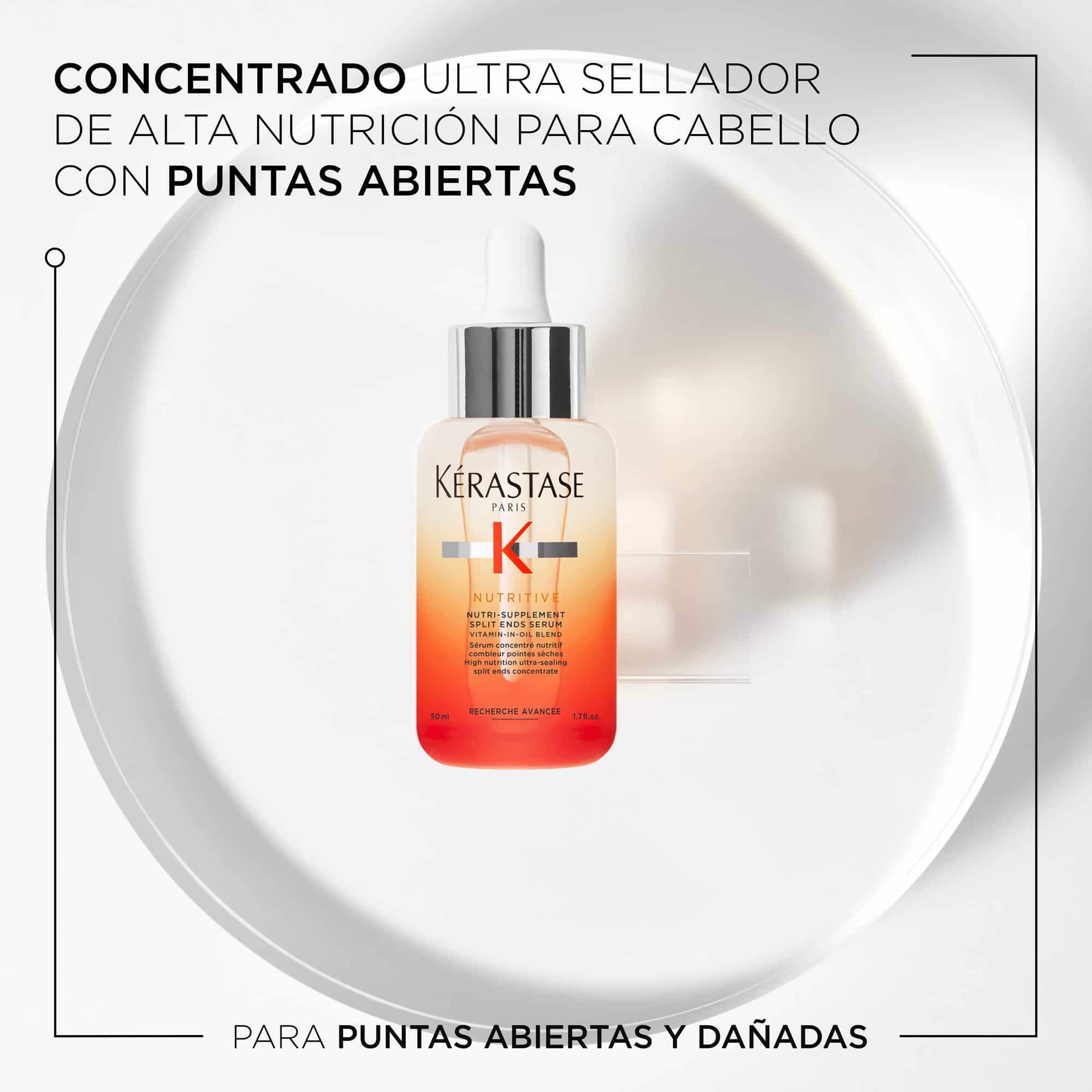 Kerastase’s Professional Hairdresser representative, Hovig – presenting the new Nutritive split-ends serum.